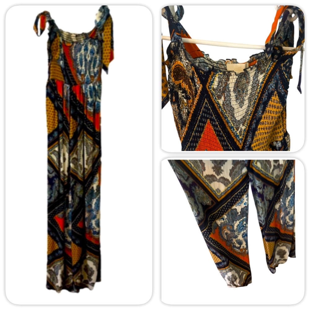 Bohemian Paisley Maxi Jumper in Orange, Yellow and Blue